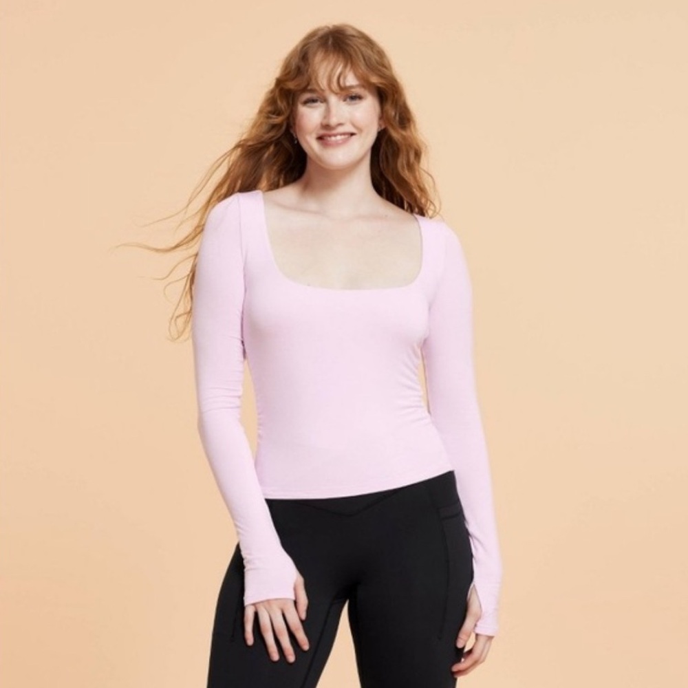 Blogilates Pink Love Story Long Sleeve Tee